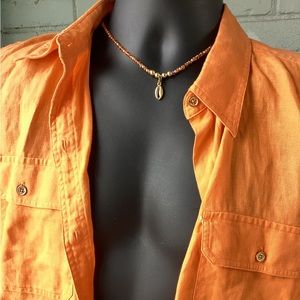 Men’s Seed Bead Cowrie Shell Necklace🔸